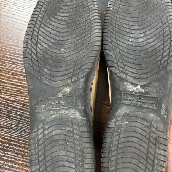 Salvatore Ferragamo Men's Light Brown Suede Loafers - Picture 3 of 3